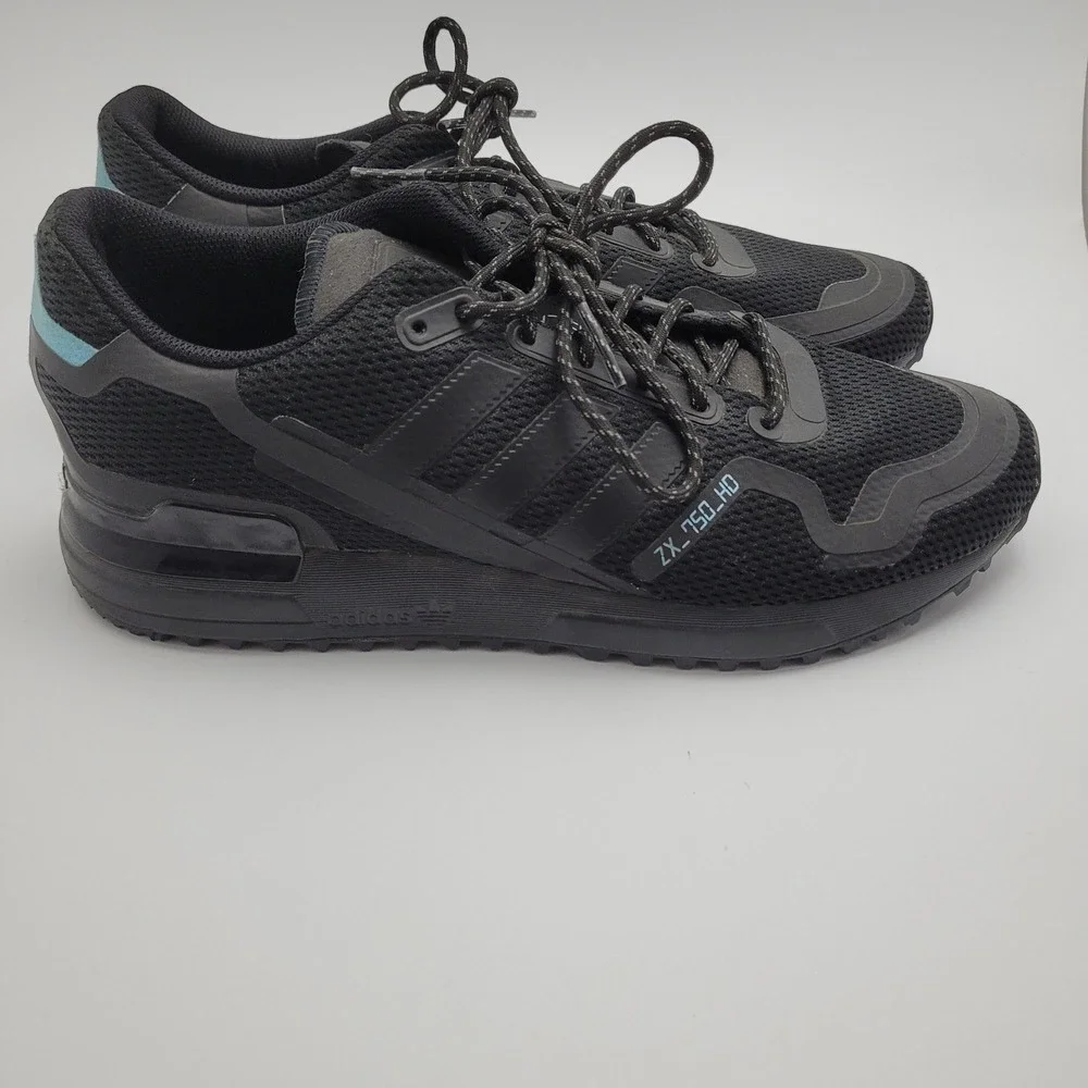 Adidas ZX 750 HD Shoes Mens 10 Core Black Running Athletic Sneakers FV8488